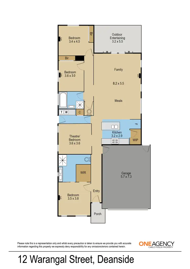 Floorplan of Homely house listing, 12 Warangal Way, Deanside VIC 3336