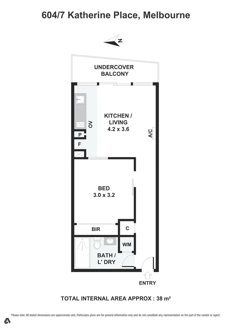 Floorplan of Homely apartment listing, 604/7 Katherine Place, Melbourne VIC 3000