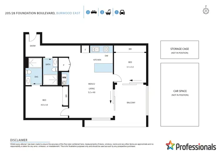 Floorplan of Homely apartment listing, 205/28 Foundation Boulevard, Burwood East VIC 3151