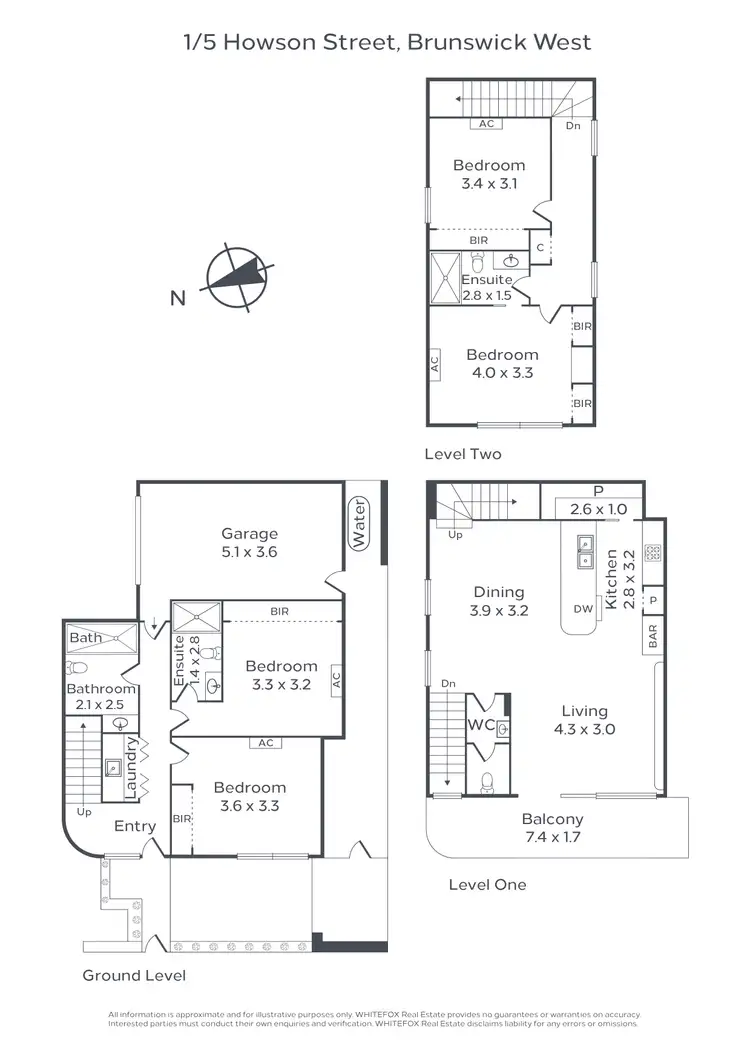 Floorplan of Homely townhouse listing, 1/5 Howson Street, Brunswick West VIC 3055