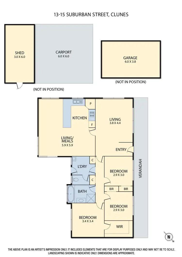 Floorplan of Homely house listing, 13-15 Suburban Street, Clunes VIC 3370