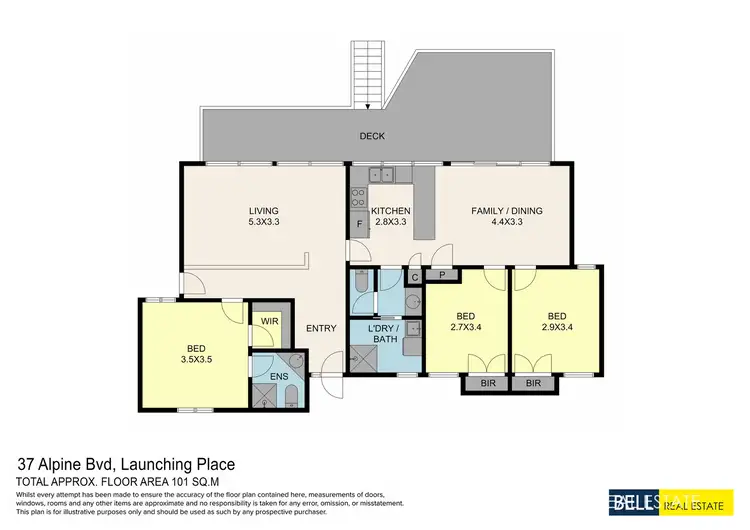 Floorplan of Homely house listing, 37 Alpine Boulevard, Launching Place VIC 3139