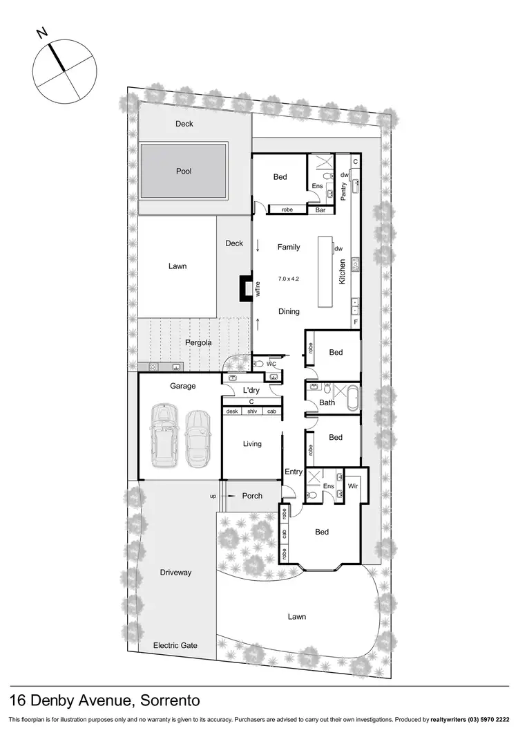 Floorplan of Homely house listing, 16 Denby Avenue, Sorrento VIC 3943