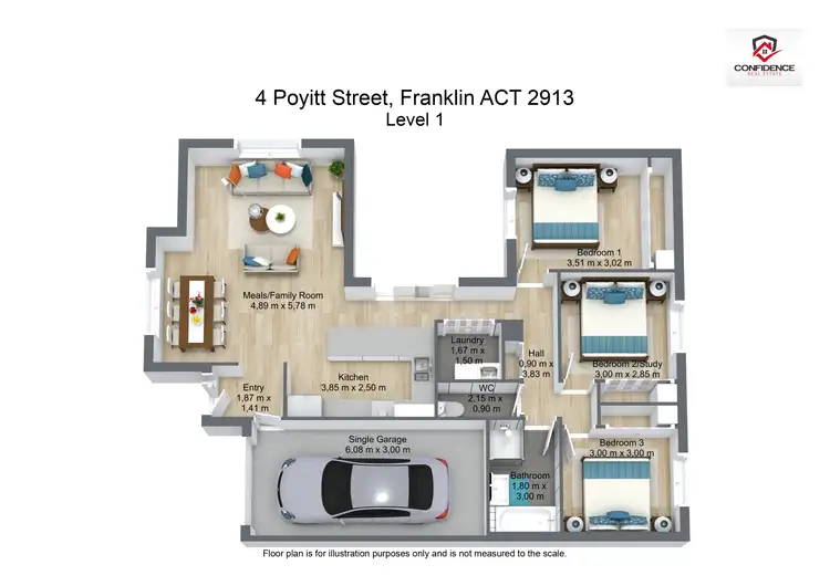 Floorplan of Homely house listing, 4 Poyitt Street, Franklin ACT 2913