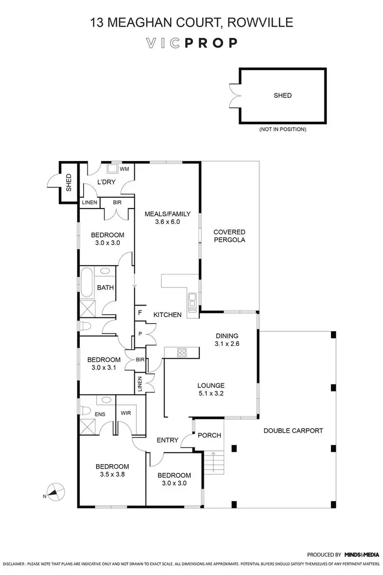 Floorplan of Homely house listing, 13 Meaghan Court, Rowville VIC 3178