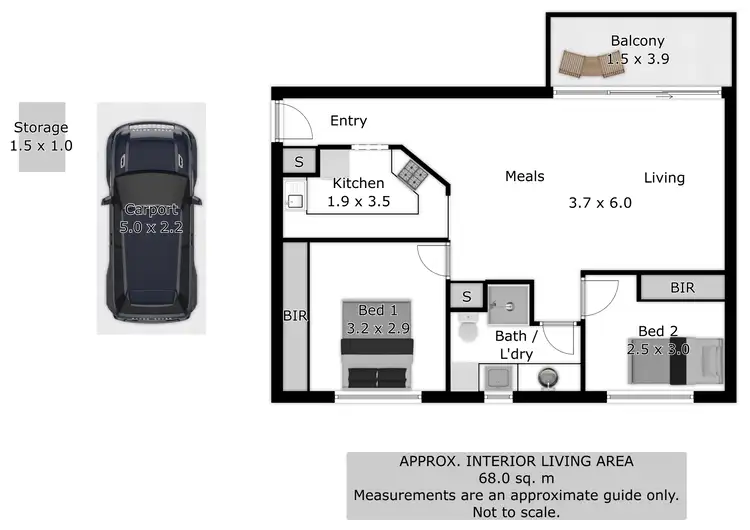Floorplan of Homely apartment listing, 14/611 Kiewa Street, Albury NSW 2640
