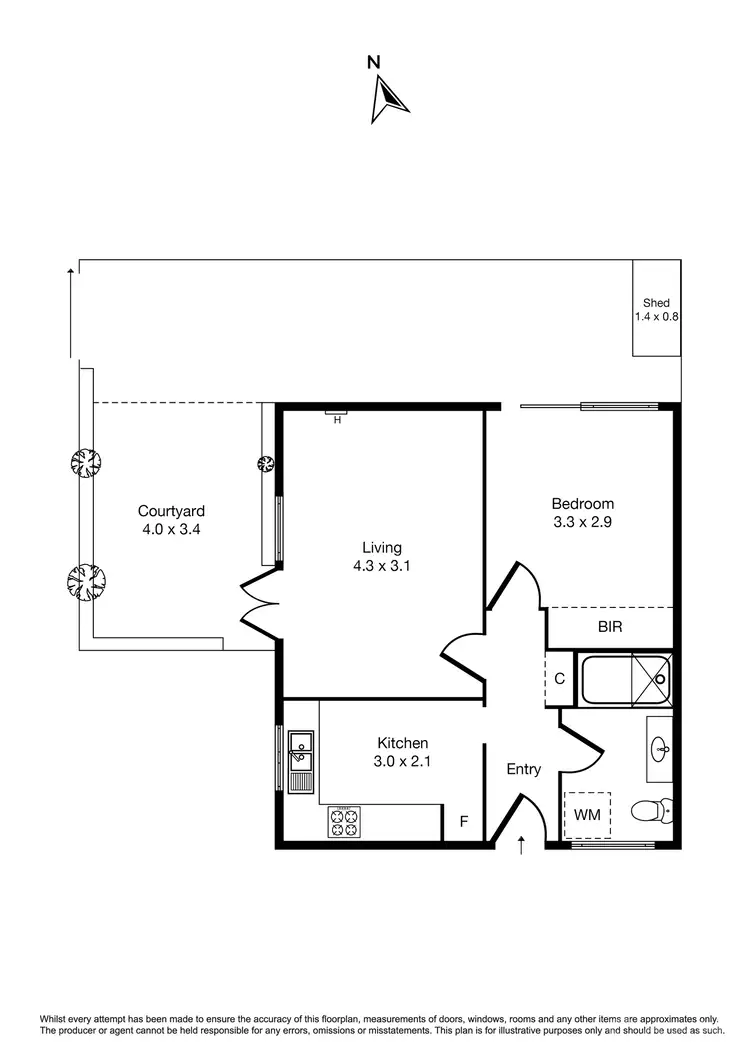 Floorplan of Homely apartment listing, 1/14 Crimea Street, St Kilda VIC 3182