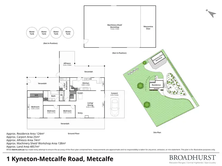 Floorplan of Homely house listing, 1 Kyneton Metcalfe Road, Metcalfe VIC 3448