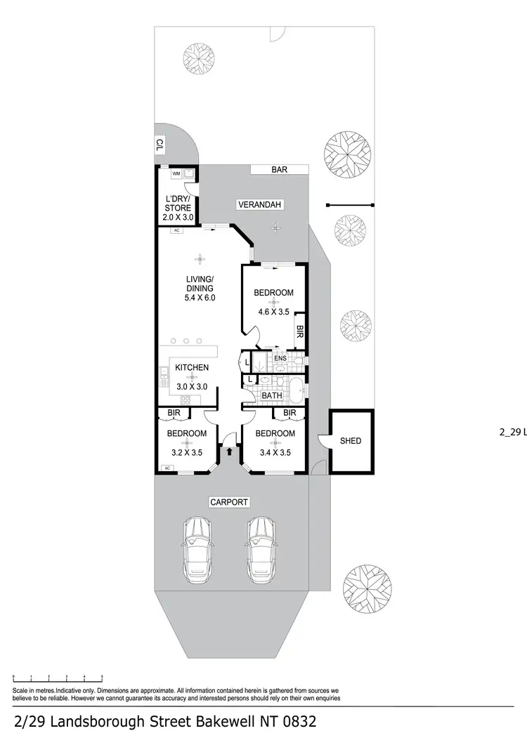 Floorplan of Homely unit listing, 2/29 Landsborough Street, Bakewell NT 832