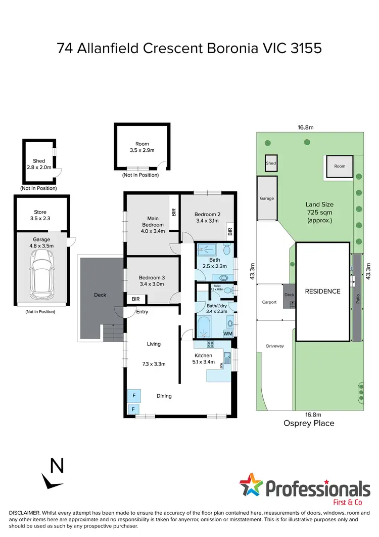 Floorplan of Homely house listing, 74 Allanfield Crescent, Boronia VIC 3155