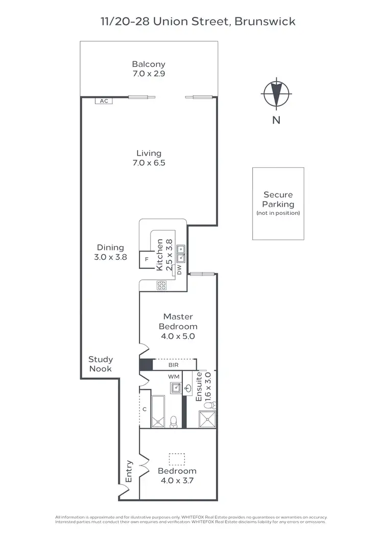 Floorplan of Homely apartment listing, 11/20-28 Union Street, Brunswick VIC 3056