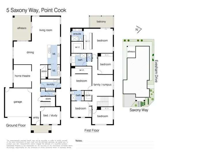 Floorplan of Homely house listing, 5 Saxony Way, Point Cook VIC 3030