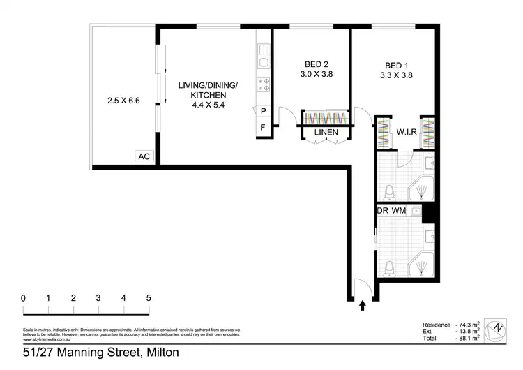 Floorplan of Homely unit listing, 51/27 Manning Street, Milton QLD 4064