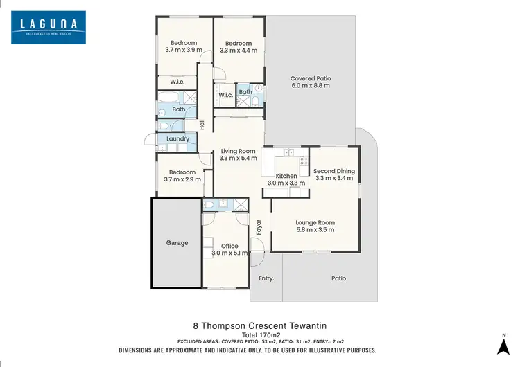 Floorplan of Homely house listing, 8 Thompson Crescent, Tewantin QLD 4565