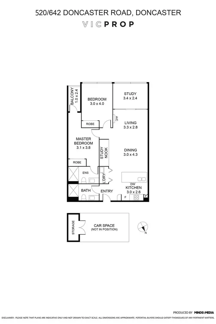 Floorplan of Homely apartment listing, 520/642 Doncaster Road, Doncaster VIC 3108
