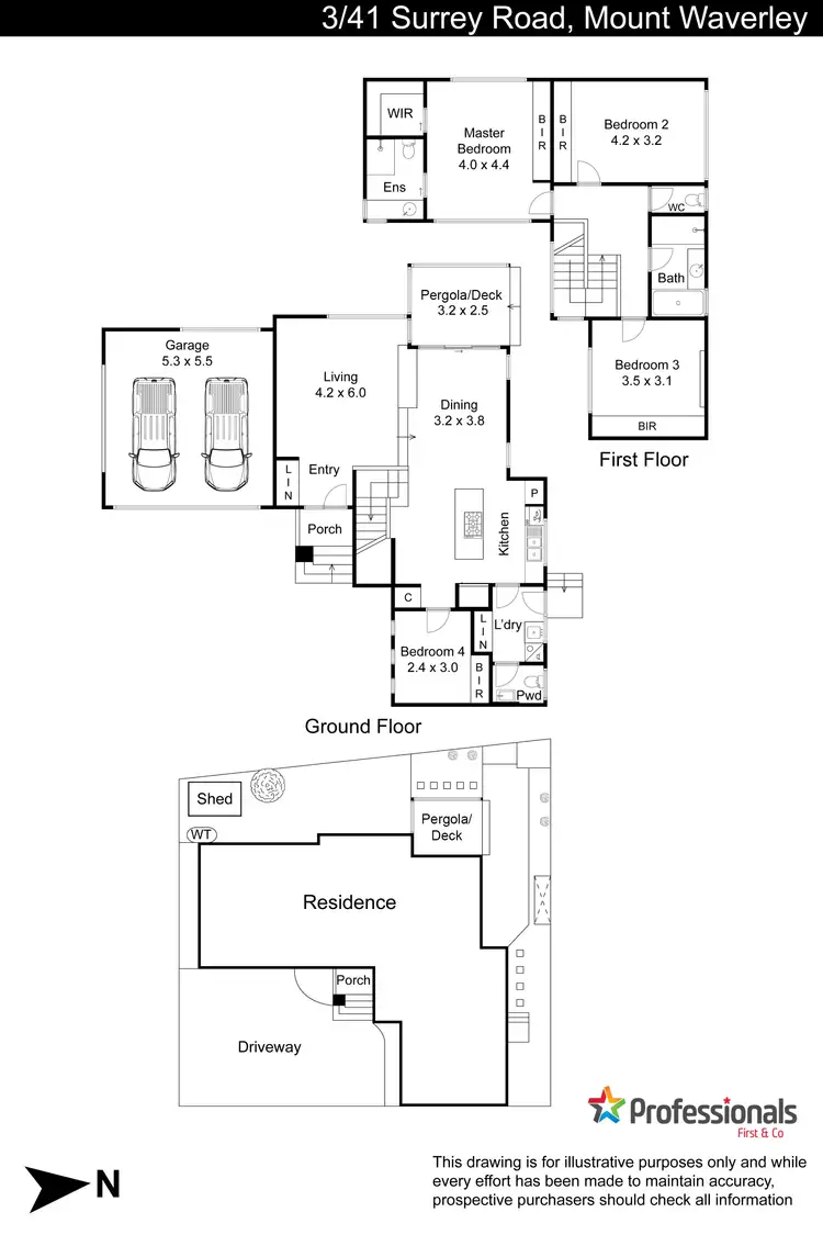 Floorplan of Homely townhouse listing, 3/41 Surrey Road, Mount Waverley VIC 3149