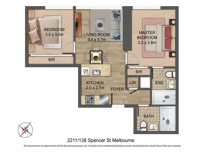 Floorplan of Homely apartment listing, 2211/138 Spencer Street, Melbourne VIC 3004