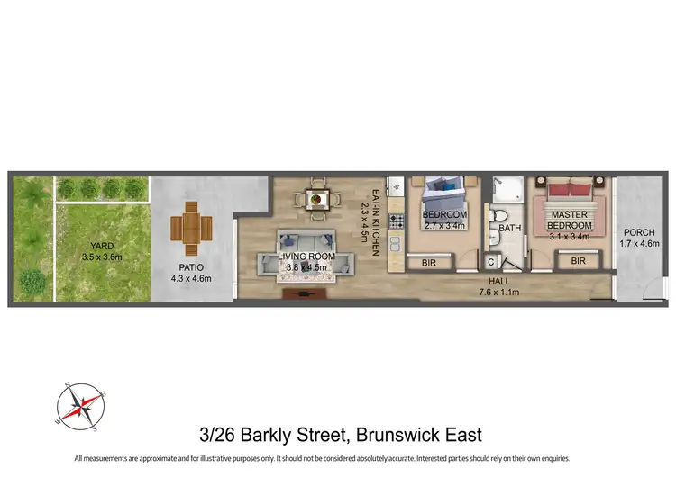 Floorplan of Homely apartment listing, 3/26 Barkly Street, Brunswick East VIC 3057