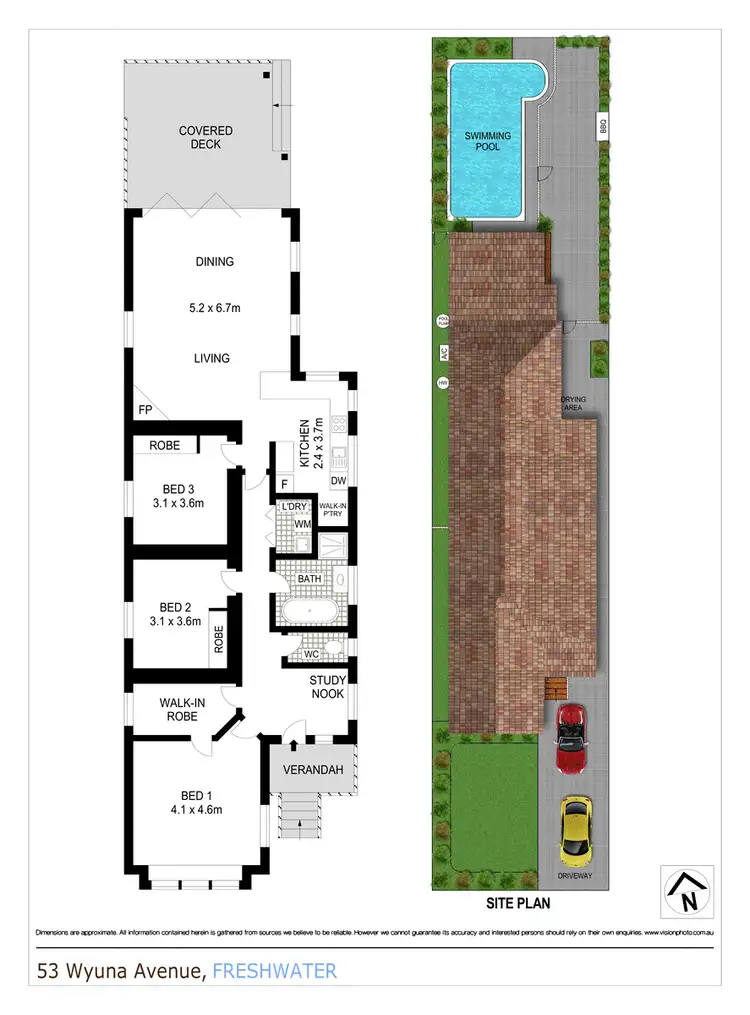 Floorplan of Homely house listing, 53 Wyuna Avenue, Freshwater NSW 2096