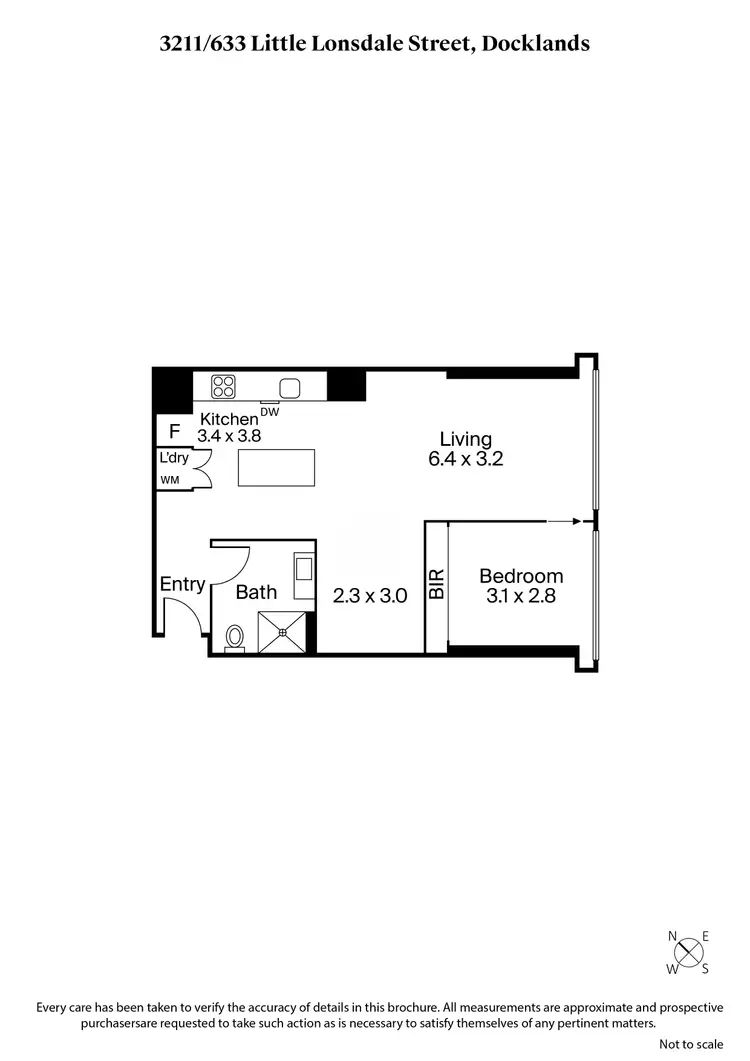 Floorplan of Homely apartment listing, 3211/633 Little Lonsdale Street, Melbourne VIC 3000