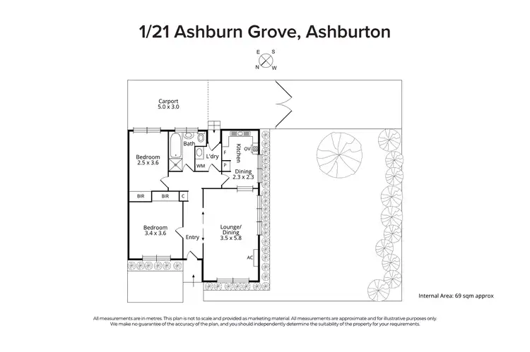 Floorplan of Homely villa listing, 1/21 Ashburn Grove, Ashburton VIC 3147