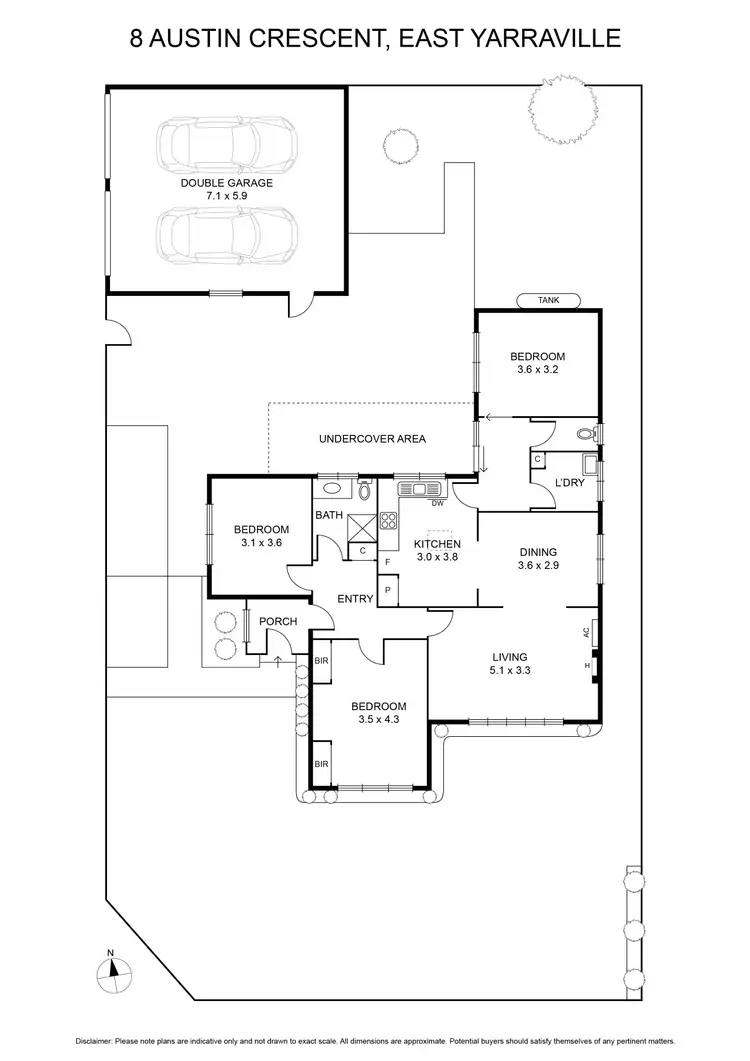 Floorplan of Homely house listing, 8 Austin Crescent East, Yarraville VIC 3013