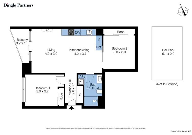 Floorplan of Homely apartment listing, 206/4 Acacia Place, Abbotsford VIC 3067