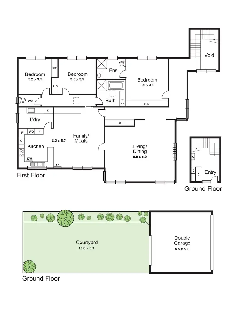 Floorplan of Homely townhouse listing, 4/14-18 Anderson Street, Caulfield VIC 3162