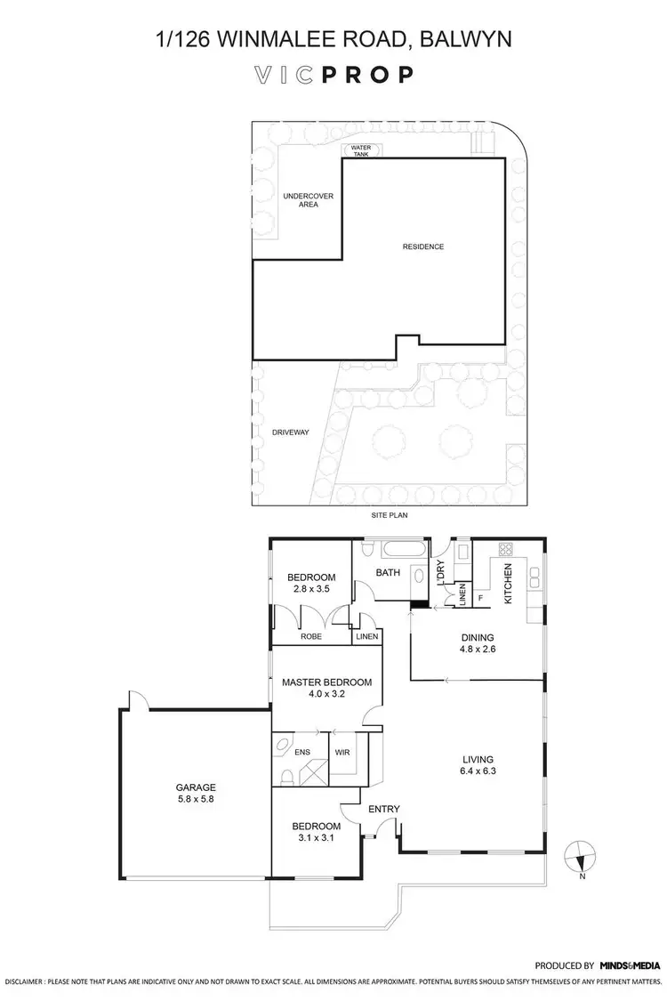 Floorplan of Homely unit listing, 1/126 Winmalee Road, Balwyn VIC 3103