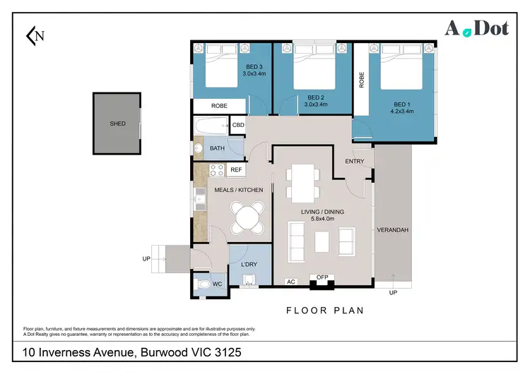 Floorplan of Homely house listing, 10 Inverness Avenue, Burwood VIC 3125