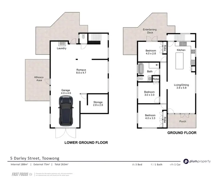 Floorplan of Homely house listing, 5 Darley Street, Toowong QLD 4066