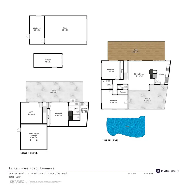 Floorplan of Homely house listing, 19 Kenmore Road, Kenmore QLD 4069