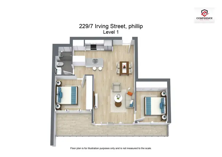 Floorplan of Homely apartment listing, 229/7 Irving Street, Phillip ACT 2606