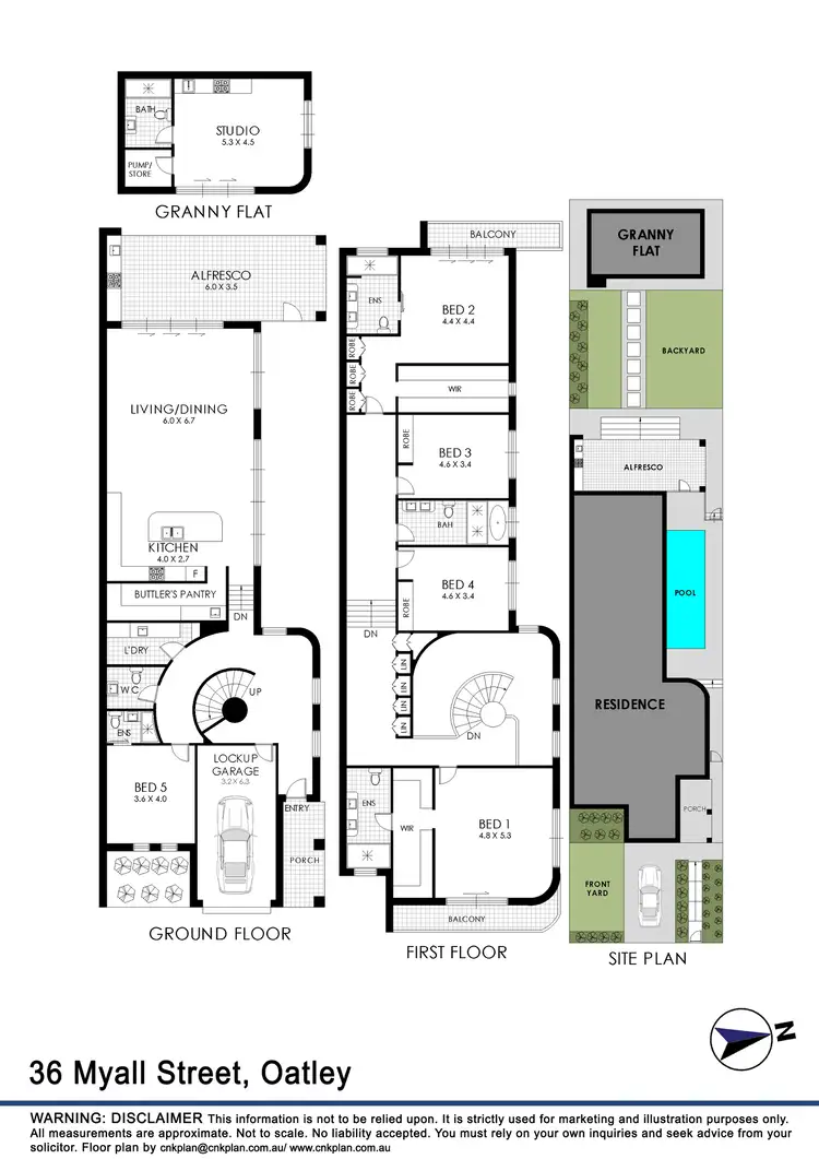 Floorplan of Homely semi-detached listing, 36 Myall Street, Oatley NSW 2223