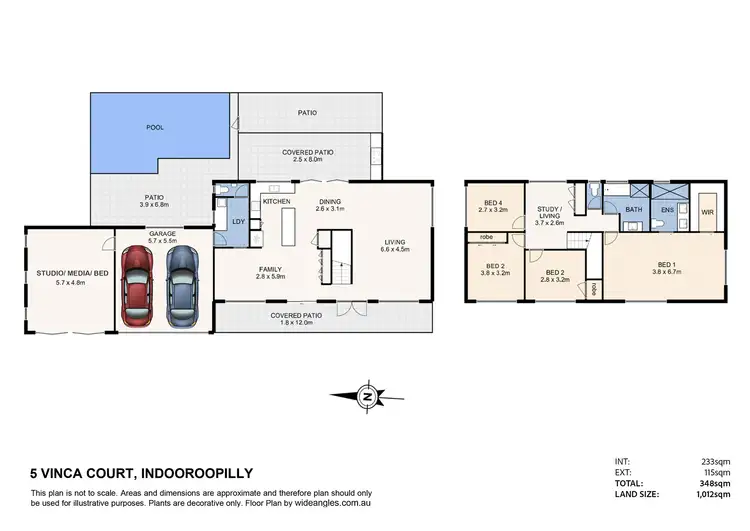 Floorplan of Homely house listing, 5 Vinca Court, Indooroopilly QLD 4068