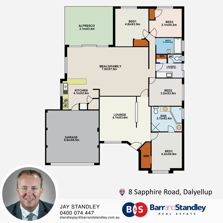 Floorplan of Homely house listing, 8 Sapphire Road, Dalyellup WA 6230