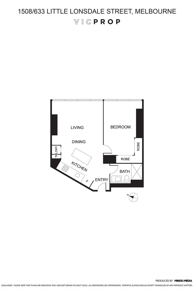 Floorplan of Homely apartment listing, 1508/633 Little Lonsdale Street, Melbourne VIC 3000