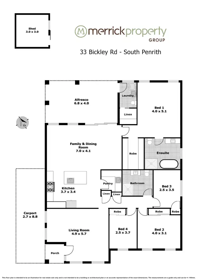 Floorplan of Homely house listing, 33 Bickley Road, South Penrith NSW 2750