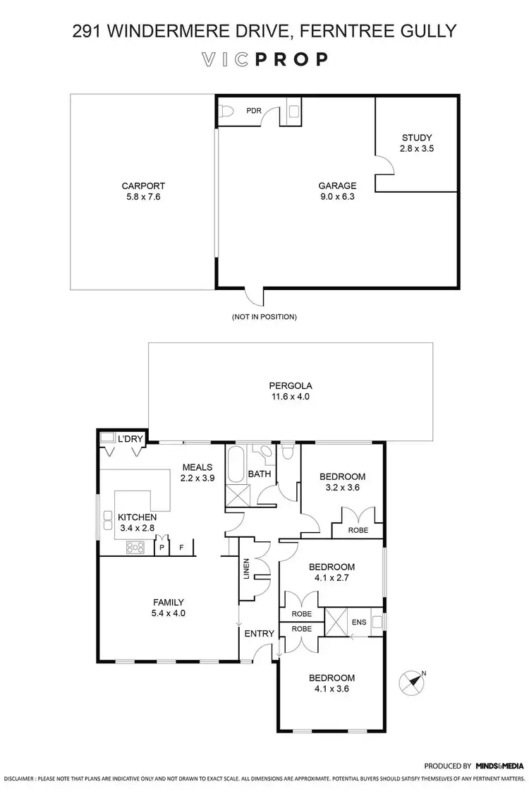 Floorplan of Homely house listing, 291 Windermere Drive, Ferntree Gully VIC 3156