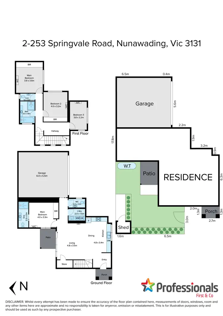 Floorplan of Homely townhouse listing, 2/253 Springvale Road, Nunawading VIC 3131