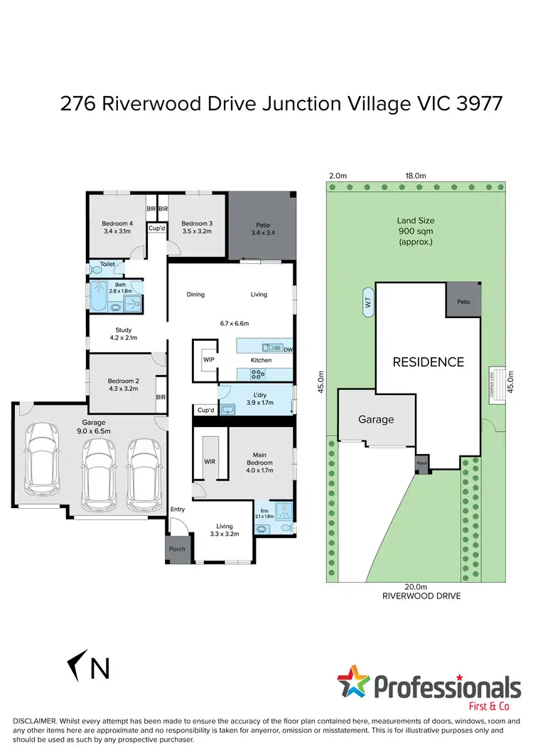 Floorplan of Homely house listing, 276 Riverwood Drive, Junction Village VIC 3977