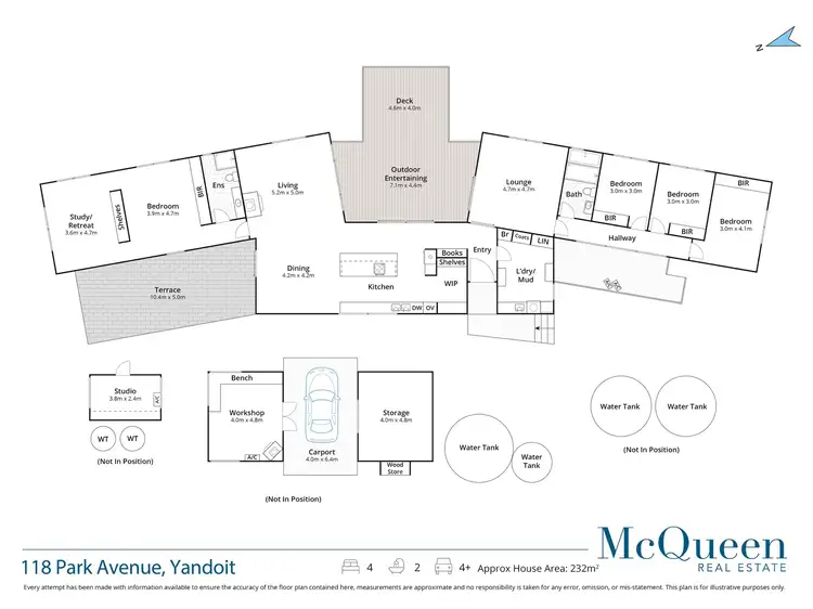 Floorplan of Homely house listing, 118 Park Avenue, Yandoit VIC 3461