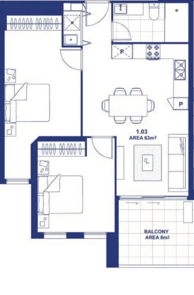 Floorplan of Homely apartment listing, 103/323 Neerim Road, Carnegie VIC 3163