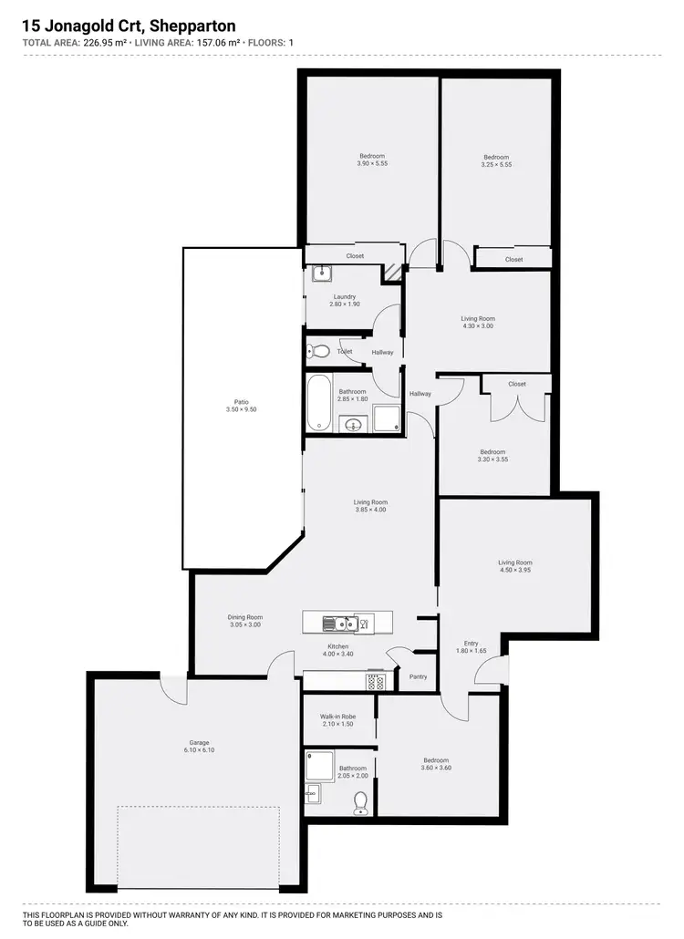 Floorplan of Homely house listing, 15 Jonagold Court, Shepparton VIC 3630