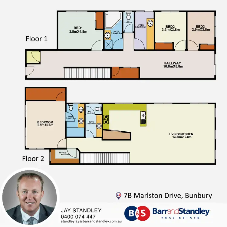 Floorplan of Homely townhouse listing, 7B Marlston Drive, Bunbury WA 6230