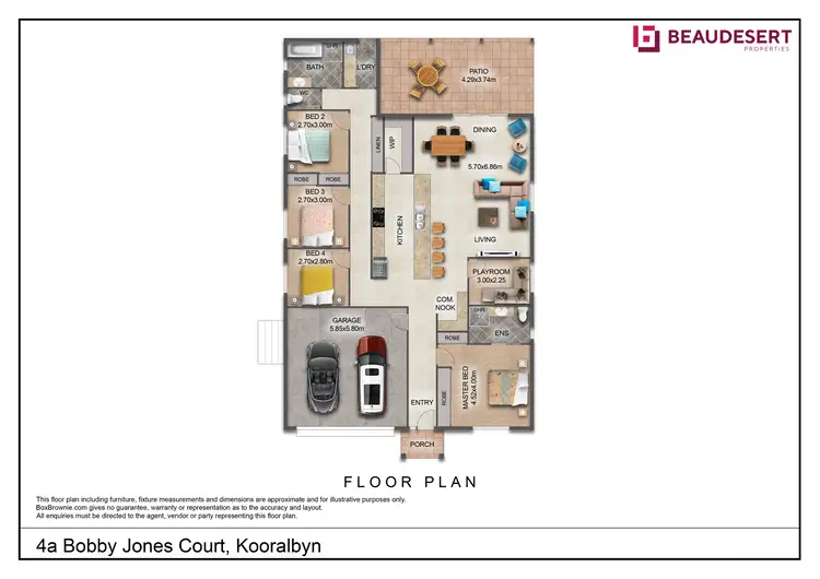 Floorplan of Homely house listing, 4A Bobby Jones Court, Kooralbyn QLD 4285