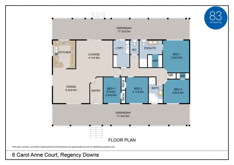 Floorplan of Homely house listing, 6 Carol Anne Court, Regency Downs QLD 4341