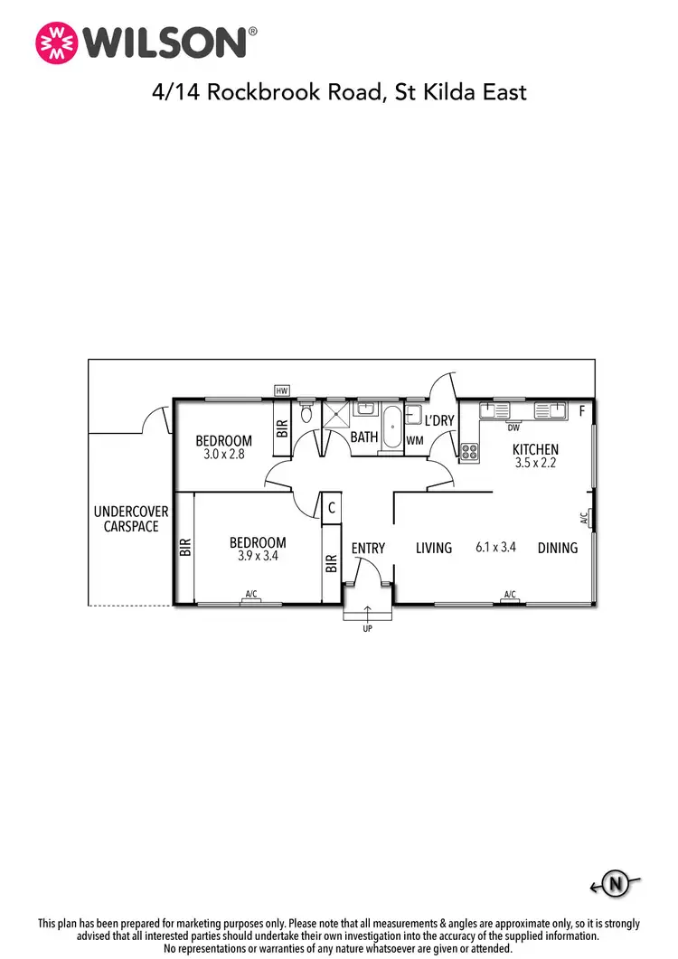 Floorplan of Homely unit listing, 4/14 Rockbrook Road, St Kilda East VIC 3183