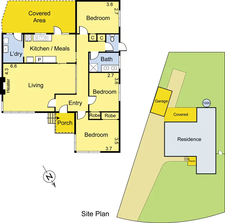Floorplan of Homely house listing, 3 Edro Court, Bundoora VIC 3083