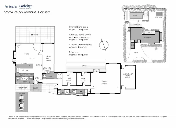 Floorplan of Homely house listing, 22-24 Relph Avenue, Portsea VIC 3944